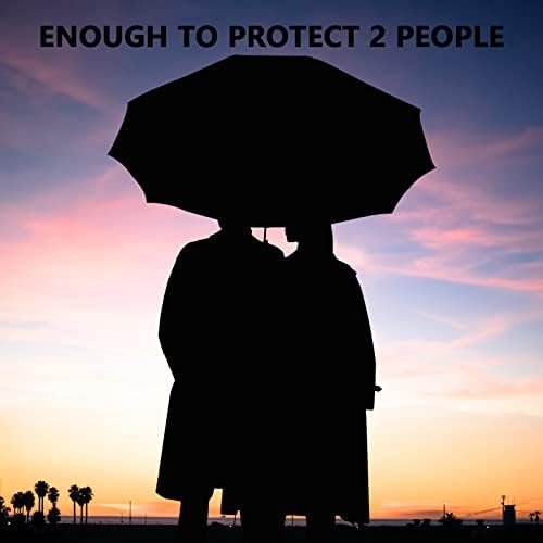 Satol Large Golf Umbrella 62 Inch, Automatic Windproof Double Canopy Vented 8 Ribs Sturdy Folding Umbrella, UPF 50+ Portable Wind Resistant Sun & Rain Compact Umbrellas for Travel (checkered) - Image 6