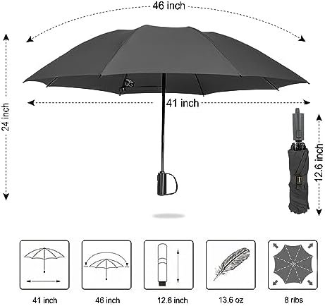 LANBRELLA Umbrella Windproof Compact Travel Umbrella Auto Open Close for Rain - Image 7