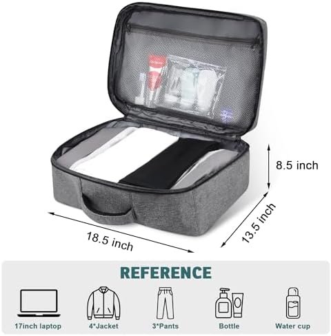 Travel Backpack for Women/Men,Waterproof Carry On Backpack with Laptop Compartment,Travel Essentials Backpack for Traveling,Business Hiking,Casual,Gym(Grey) - Image 5