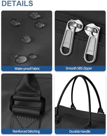 BAGAIL Travel Duffel Bag, Weekender Bags for Women, Overnight Gym Carry On Tote Bag with Wet Pocket, Hospital Mom Bag for Labor and Delivery - Extra Large, Black - Image 8