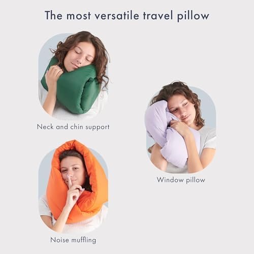 Huzi Infinity Pillow - Travel Neck Pillow - Versatile Soft 360 Support Scarf - Machine Washable - Home Travel Flight Road Trips (Terracotta) - Image 4