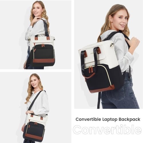 LOVEVOOK Laptop Backpack for Women, 15.6 Inch Work Backpack with Laptop Compartment, Waterproof Computer Backpack for College, Travel, Commuter - Image 2