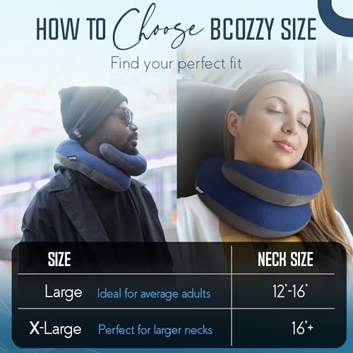 BCOZZY Neck Pillow for Travel Provides Double Support to The Head, Neck, and Chin in Any Sleeping Position on Flights, Car, and at Home, Comfortable Airplane Travel Pillow, Large, Black - Image 7