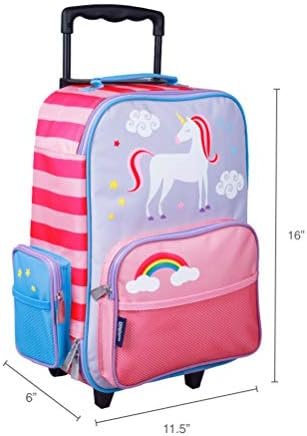 Wildkin Kids Rolling Suitcase for Boys & Girls, Suitcase for Kids Measures 16 x 11.5 x 6 Inches, Kids Luggage is Carry-On Size, Perfect for School & Overnight Travel (Unicorn) - Image 5