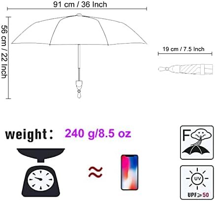 BAODINI Travel Mini Umbrella for Purse With Case-Small Compact UV Umbrella Protection Sun-Lightweight Tiny Pocket Umbrella UPF 50+ for Women, Girls - Image 6
