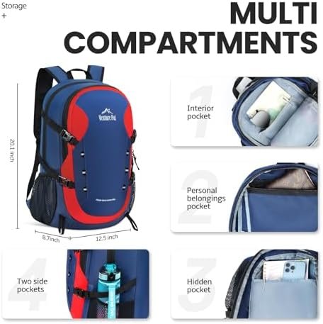 Venture Pal 40L Lightweight Packable Travel Hiking Backpack Daypack - Image 3