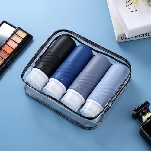 Gemice Travel Bottles for Toiletries, Tsa Approved 3oz Portable Travel Bottles, BPA Free Leak Proof Squeezable Travel Size Containers, Travel Accessories for Shampoo Conditioner Lotion (4 Pack) - Image 6