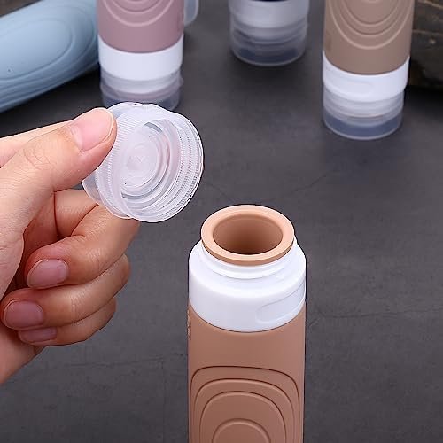 Travel Bottles for Toiletries, Tsa Approved 3oz Portable Travel Bottles, BPA Free Leak Proof Squeezable Silicone Travel Size Containers .(5 Pack)- Light Colors - Image 4