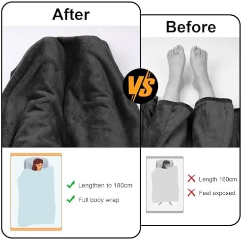 DAWNTREES 70"x40" Travel Blanket and Pillow Set,Large Extra Long Travel Blanket Airplane,Soft,Airplane Essential,Car, Long-Distance Travel, and Outdoor Camping - Image 2