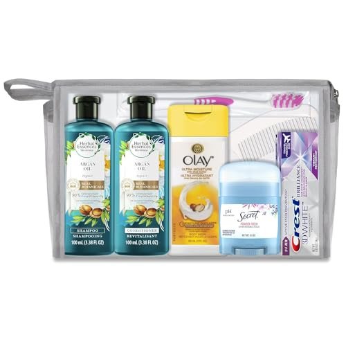 Convenience Kits international 10 PC Deluxe Kit, Featuring: Herbal Essence Argan Oil Hair Care and Body Care Travel-Size Products - Image 2