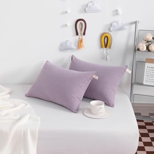 NTBAY Tiny Pillows, Down Alternative 7"x11" Microfiber Mini Pillows for Travel, Pets, Soft Machine Washable Small Pillows for Neck, Wrist, Lumbar and Knee, Lavender - Image 2