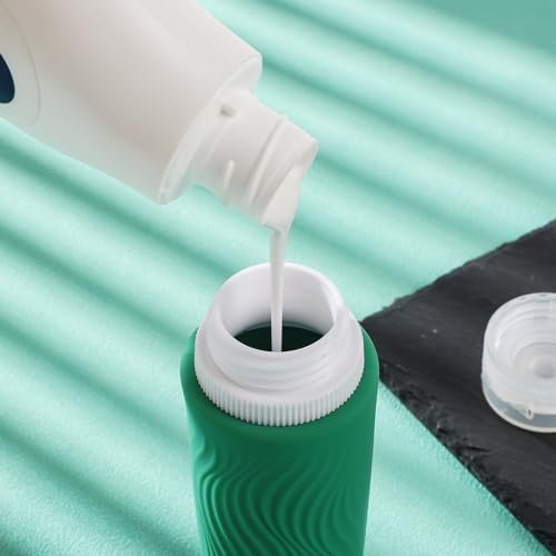 Travel Bottles for Toiletries, Tsa Approved 3oz Portable Travel Bottles, BPA Free Leak Proof Squeezable Silicone Travel Size Containers, Travel Accessories with Clear Toiletry Bag (4 Pack) - Image 2