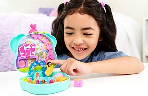 Polly Pocket Compact Playset, Doggy Birthday Bash with 2 Micro Dolls & Accessories, Travel Toy with Surprise Reveals - Image 2