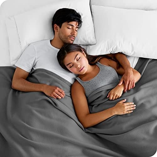 Bare Home Polar Fleece Blanket - Full/Queen Blanket - Grey - Warm & Cozy - Premium Fleece Blanket - Blanket for Bed, Sofa, Camping, Travel and Cold Nights - Lightweight Blanket (Full/Queen, Grey) - Image 6