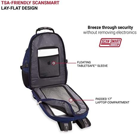 SwissGear 5977 ScanSmart Laptop Backpack, Navy, 17-Inch - Image 5