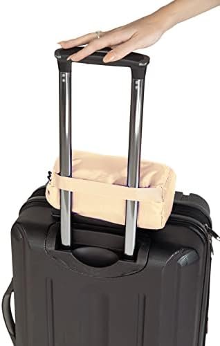 BlueHills Ultra Compact Travel Blanket Pillow for Airplane Traveling Essential Long Flight Trip Throw in Bag Portable Case Large Plane Accessories Beige - C007 - Image 5