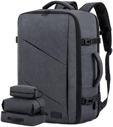 LOVEVOOK Travel Backpack, 40L Extra Large Backpack, Carry on Backpack 17 Inch with USB Port, Water Resistant Business Backpack for Men Women, Dark Grey