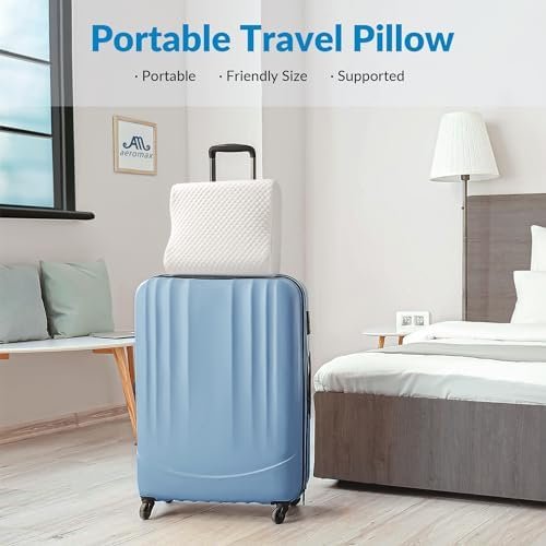 AM AEROMAX Travel Contour Memory Foam Pillow, Cervical Pillow for Neck Pain Relief, Neck Orthopedic Sleeping Pillows for Side, Back and Stomach Sleepers. - Image 7