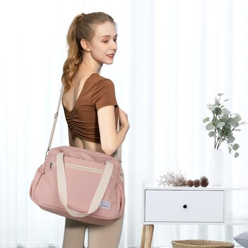Gym Bag for Women, Duffle Bag for Travel with Wet Pocket, Carry on Weekender Bags for Women, Water Resistant Travel Bag Duffel Bag,Black - Image 6