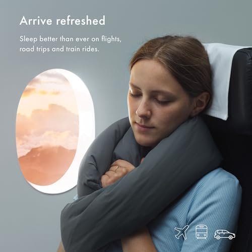 Huzi Infinity Pillow - Travel Neck Pillow - Versatile Soft 360 Support Scarf - Machine Washable - Home Travel Flight Road Trips (Terracotta) - Image 6