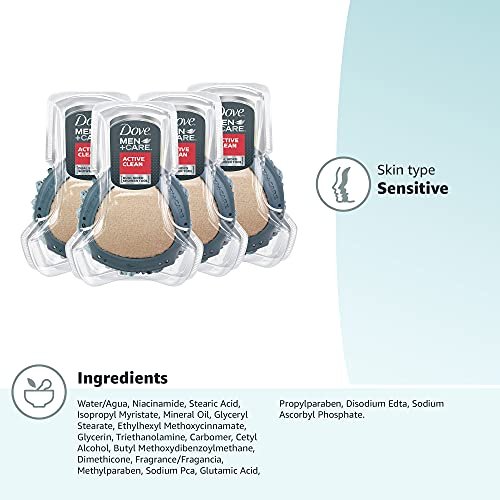 DOVE MEN + CARE Shower Tool For Stronger, Healthy-Feeling Skin Active Clean Scrubs and Exfoliates for a Deeper Clean With Body Wash, 4 Pack - Image 11
