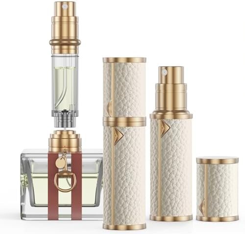 Perfume Travel Refillable Bottle, Tsa Approved 5ml Perfume Atomizer Bottle, Portable Size Sprayer Bottle Luxurious Pocket Perfume Dispenser Pump Transfer Tool for Women Men Travel Accessories.