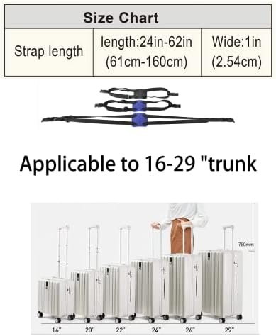 Luggage Straps , luggage add a bag strap,travel must haves High Elastic Suitcase Adjustable Belt Bag Bungees with Buckles (Orange) - Image 4