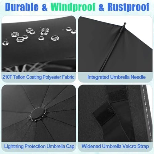 GAOYAING Windproof Travel Compact Umbrella Automatic Umbrellas for Rain Compact Folding Umbrella Portable Windproof Umbrellas for Men Women Teenage With Case - Image 3