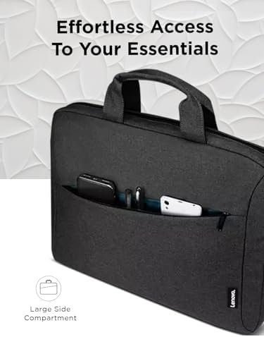 Lenovo Laptop Bag T210, Messenger Shoulder Bag for Laptop or Tablet, Sleek, Durable & Water-Repellent Fabric - Image 3