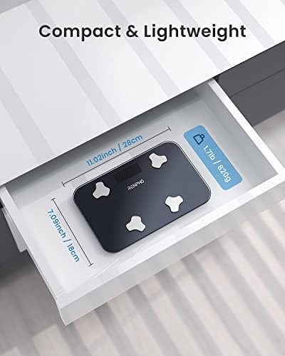 RENPHO Travel Scale for Body Weight, Mini Bathroom Scale for Body Fat, Portable Elis Go Weight Scale for Traveling with Storage Case, 13 Body Composition Analyzer with App, 400 lbs, 11.02" x 7.09" - Image 3