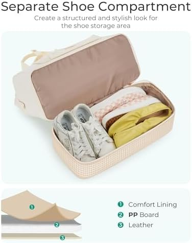 BAGSMART Weekender Bags for Women, 35L Carry on Bag with Shoe Compartment, TSA-Free Travel Duffle Bag, Large Overnight Hospital Bag, Green - Image 2