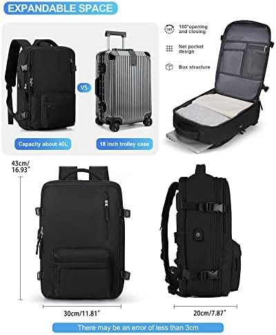 VGCUB Carry on Backpack,Large Travel Backpack for Women Men Airline Approved Gym Backpack Business Laptop Daypack,Black - Image 6