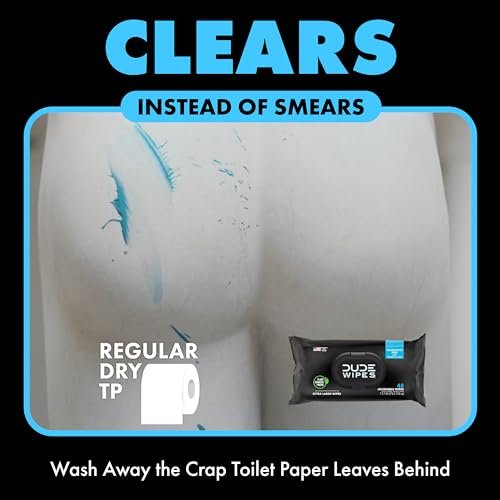 DUDE Wipes - Flushable Wipes - 3 Pack, 144 Wipes - Unscented Extra-Large Adult Wet Wipes - Vitamin-E & Aloe - Septic and Sewer Safe - Image 2