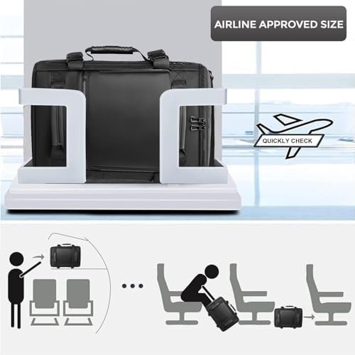 Travel Backpack for Men, Travel Backpack with Shoulder Strap Water Resistant, 15.6 inch Laptop Flight Approved Suitcase Carry on Backpack Business Rucksack Large Durable Weekender Bag, Black - Image 6