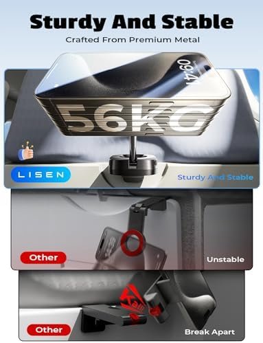 LISEN Travel Essentials Airplane Phone Holder for MagSafe Accessories, Handsfree Airport Essentials Plane Phone Holder Travel Gadgets Long Flight Must Haves for MagSafe Car Mount fits iPhone 16 Tesla - Image 6
