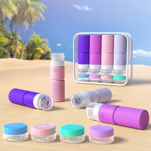 18pack Travel Bottles for Toiletries,TSA Approved Silicone Travel Containers for Toiletries,Leak Proof Refillable Liqus Shampoo And Conditioner Travel Essentials toiletry Bottles - Image 7