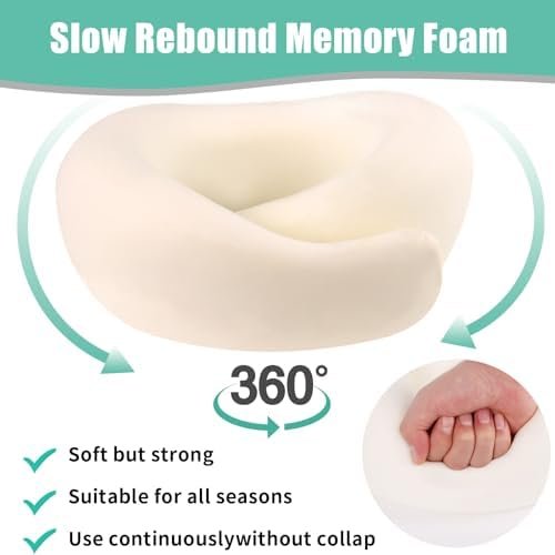 2024 New Travel Pillow, Neck Pillow Airplane, Neck Pillow, Memory Foam Travel Pillow, Travel Neck Pillow, Airplane Travel Essentials, Grey - Image 3