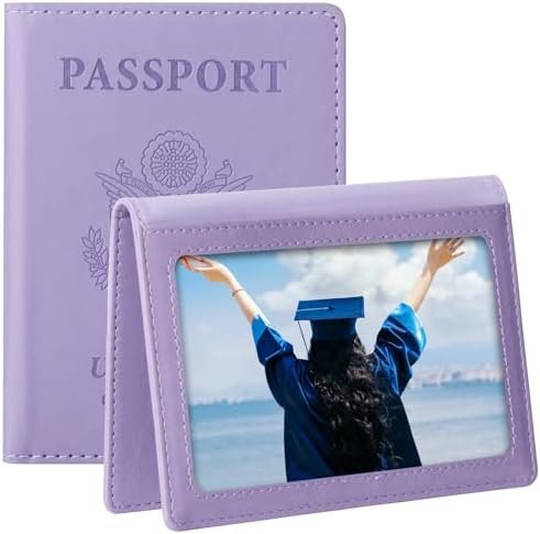 TIGARI Passport Holder for Travel, Slim Passport Cover for Women Men, Leather Passport Case Protector with Waterproof Slot, Family Vacation Plane Cruise Travel Essentials