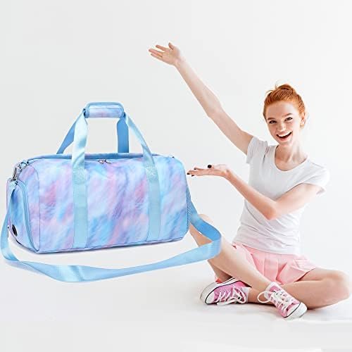 Dance Bag Girls Duffle Bag Teen Sports Gym Bag Travel Bag for Weekender Sleepover Overnight Bag with Shoe Compartment and Wet Pocket - Image 7