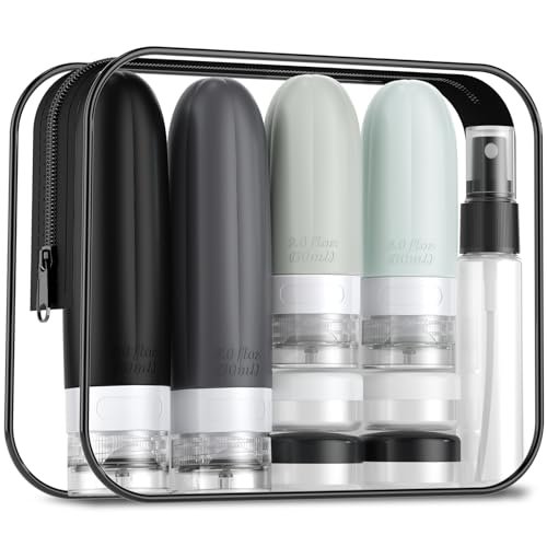 Gemice 16 Pack Travel Size Bottles, TSA Approved Leakproof Travel Containers for Toiletries, Silicone Refillable Travel Essentials Accessories with Travel Bag for Shampoo Conditioner
