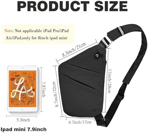 Fibrdoo Anti Theft Crossbody Bag for Women Men, Travel Purse Anti Theft Crossbody Sling Bag Shoulder Bag for Casual - Image 3