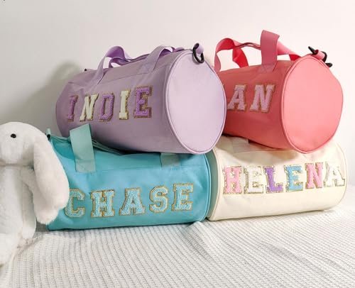 Personalized Dance Ballet Bag Girls Boy, Toddler Kid Cute Travel Duffel Bag, Sport Duffle Bag, Gym Bag, Cheerleader Bag, Weekender Overnight Bag Gift, Chenille Letter Name - Image 9