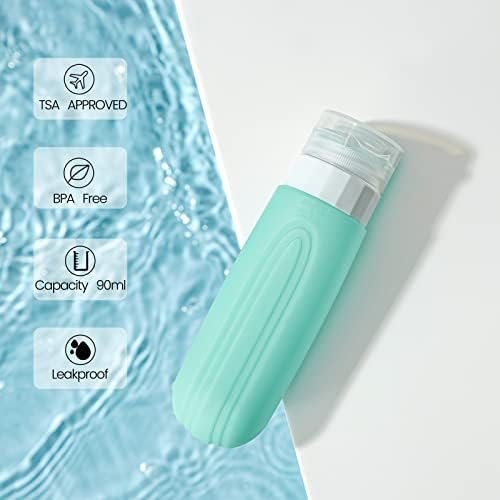 19 Pack Travel Bottles Set for Toiletries, TSA Approved Travel Size Containers, 3oz BPA Free Leak Proof Silicone Squeezable Travel Accessories, Refillable for Shampoo Conditioner Lotion Soap - Image 4
