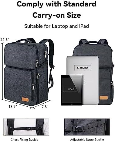 Upgraded Version Business Backpack, Anti Theft Carry on Backpack, Extra Large 17.3 inch Travel Laptop Backpack, Water Resistant College Bag Carry on Bag Gifts for Men&Women for Office/Teacher/Work. - Image 4
