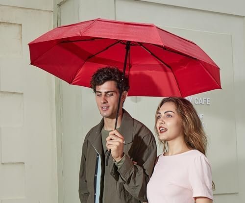 Portable Travel Umbrella: Windproof, Compact, and Folding Design - Heavy Duty, Automatic Open Close, Collapsible - Rain & Wind Resistant - Ideal for Car, Backpack, Men, Women. (42in/46in) - Image 3