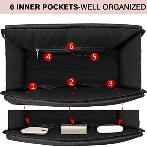 IBFUN Utility Tote Bag with 14/24 Pockets Zip Top Teacher Tote Bag for Teacher/Work Women - Image 4