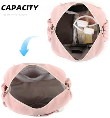 Gym Bag for Women, Duffle Bag for Travel with Wet Pocket, Carry on Weekender Bags for Women, Water Resistant Travel Bag Duffel Bag,Black - Image 3