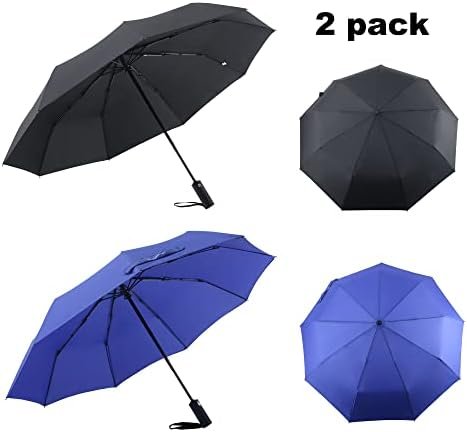 SY COMPACT 2 PACKS Travel Umbrella Automatic Windproof Folding Compact Umbrellas - Image 8