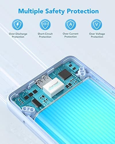 Charmast Portable Charger with Built-in Cables & Wall Plug, 10000mAh Portable Power Bank, External Battery Pack Travel Essentials Compatible with iPhone 16/15/14/13, Samsung, iPad etc - Image 9
