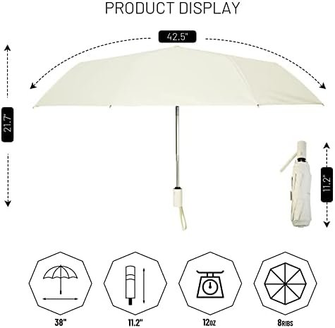 SY COMPACT Umbrella Automatic Travel Waterproof Light Folding Umbrellas Easy Carry for Women and Men - Image 5